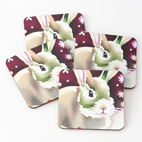 Item preview, Watercolor Cute Christmas Bunny designed and sold by Mirarima.