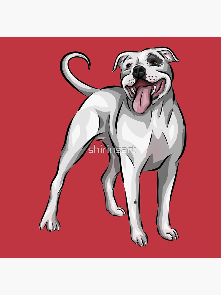 Brindle & White Pit Bull Terrier Cute Staffordshire Pitbull Art Jigsaw  Puzzle