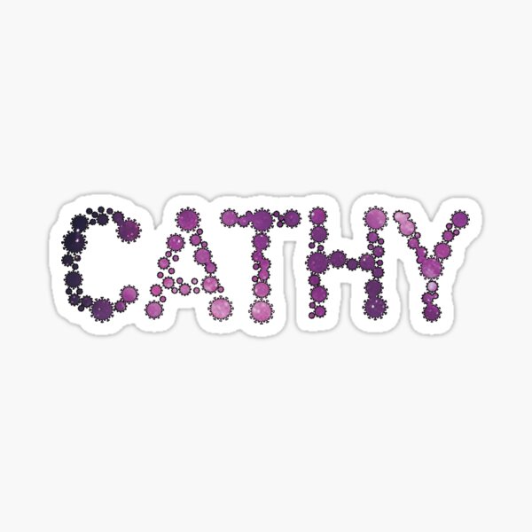 cathy-name-iii-my-name-is-cathy-typography-name-galaxy-vibe-sticker-for-sale-by-9achat6