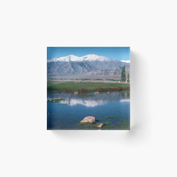 Item preview, 1970s - A serene scene with snow capped peaks and a blue sky in Ladakh, India designed and sold by thatwaslife.