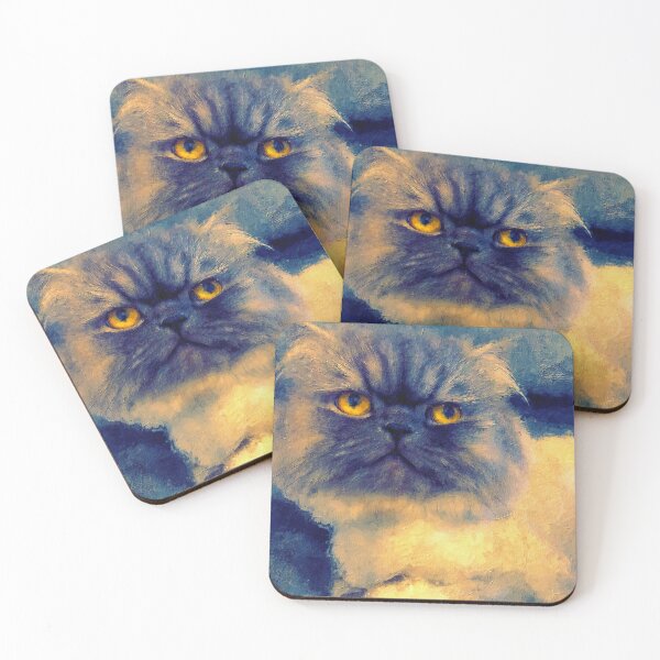 Artikelvorschau, Persian cat looking grumpy - digital painting entworfen und verkauft von NickoPrints.
