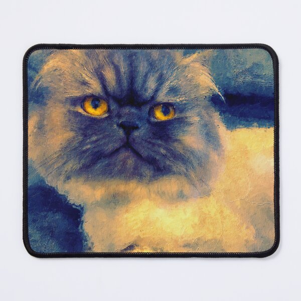 Item preview, Persian cat looking grumpy - digital painting designed and sold by NickoPrints.
