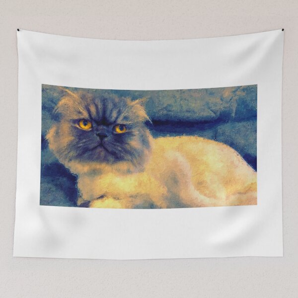 Artikelvorschau, Persian cat looking grumpy - digital painting entworfen und verkauft von NickoPrints.