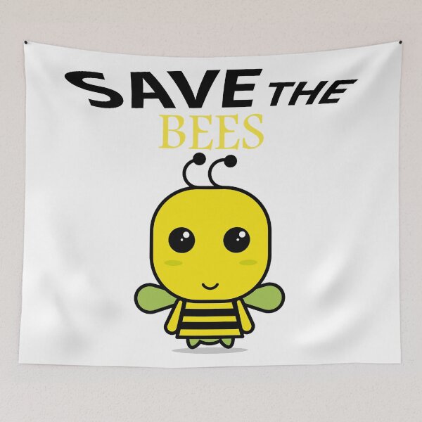 Item preview, Save the bees shits, save the bees phone cases, save the bees hats, save the bees shower curtain, save the bees backpack  designed and sold by Poussyarts.