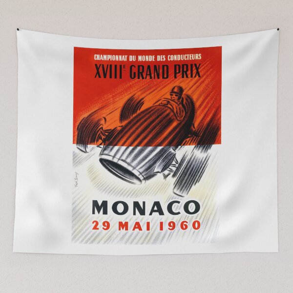 Item preview, 1960 Monaco Grand Prix Automobile Racing Poster designed and sold by retrographics.
