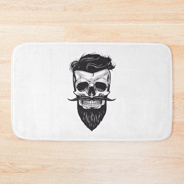 Item preview, Funny skull with beard and mustache designed and sold by uni.
