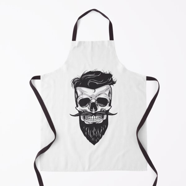 Item preview, Funny skull with beard and mustache designed and sold by uni.