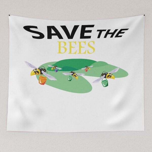 Artikelvorschau,  Rette die Scheiße der Bienen, rette die Handyhüllen der Bienen, rette die Hüte der Bienen, rette den Duschvorhang der Bienen, rette den Rucksack der Bienen entworfen und verkauft von Poussyarts.