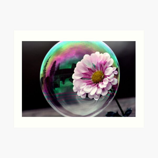 Color flower in a bubble Art Print