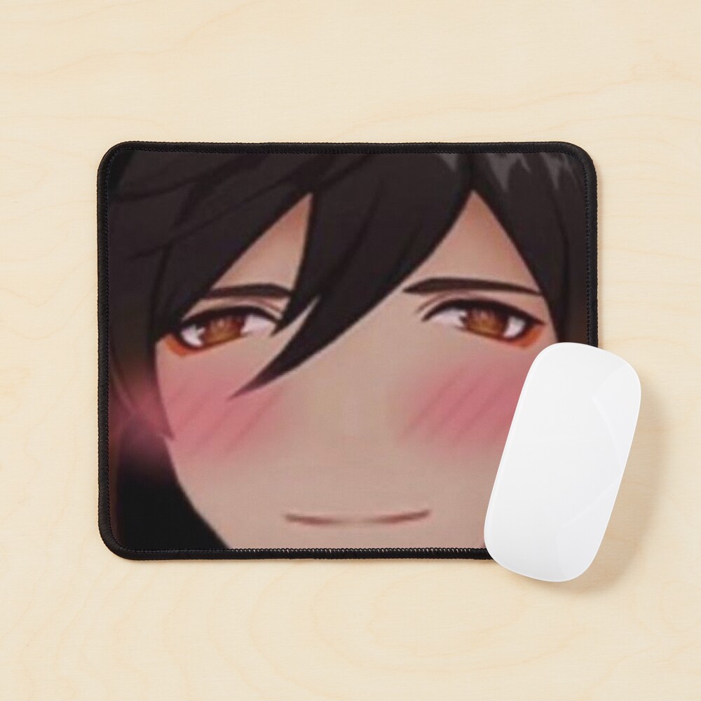 "Genshin Impact Zhongli Blushing Meme" Mouse Pad for Sale by ArtsyDecals Redbubble