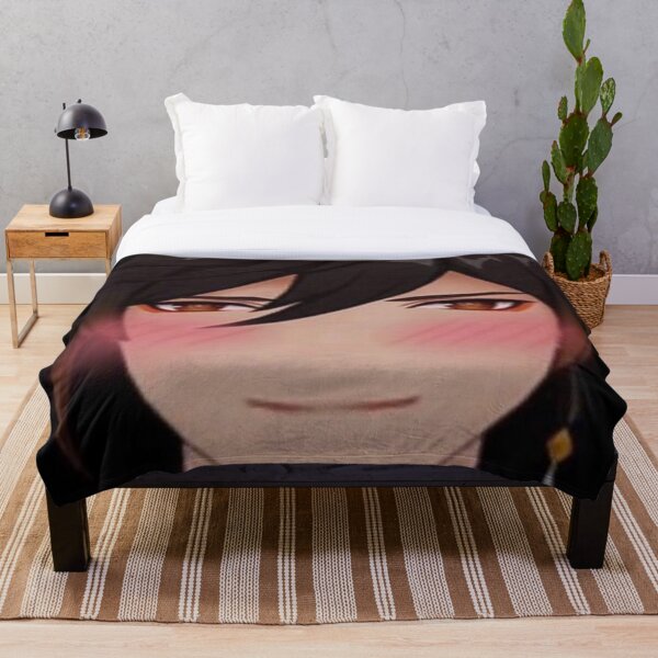 Genshin Impact Zhongli Blushing Meme Throw Blanket For Sale By Artsydecals Redbubble