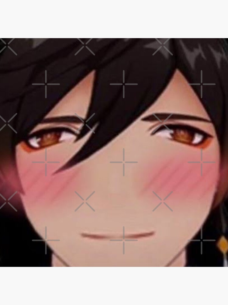 "Genshin Impact Zhongli Blushing Meme" Throw Pillow for Sale by ArtsyDecals Redbubble