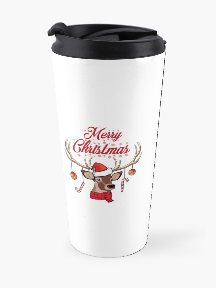 Discover Merry Christmas Reindeer  Travel Coffee Mug
