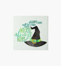 Once Upon A Time Musical - Wicked Always Wins Art Board