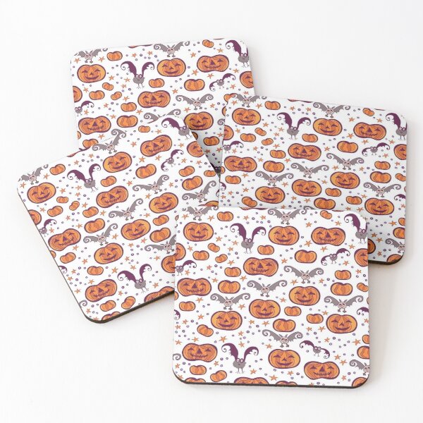 Item preview, halloween scary evil pumpkin funny pumpkin head seamless pattern designed and sold by ketkidesign.
