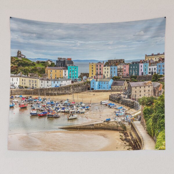 Item preview, Tenby Harbour Boats And Town Houses designed and sold by Paul Thompson Photography.