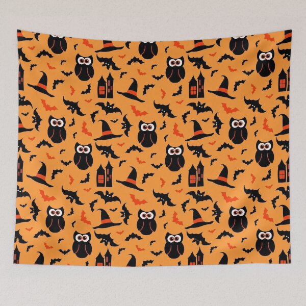 Item preview, halloween scary evil pumpkin funny pumpkin head seamless pattern designed and sold by ketkidesign.
