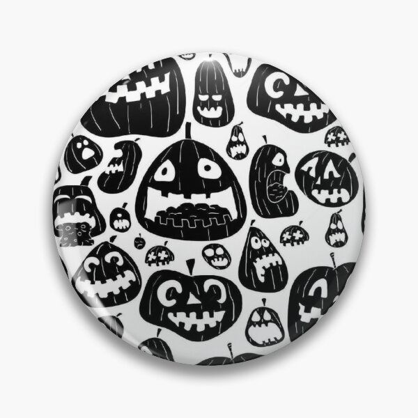 Item preview, halloween scary evil pumpkin funny pumpkin head seamless pattern designed and sold by ketkidesign.