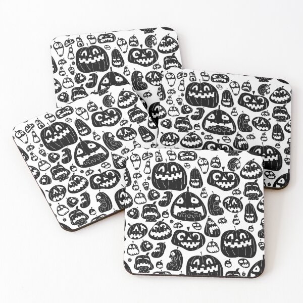 Item preview, halloween scary evil pumpkin funny pumpkin head seamless pattern designed and sold by ketkidesign.
