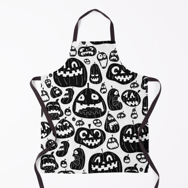 Item preview, halloween scary evil pumpkin funny pumpkin head seamless pattern designed and sold by ketkidesign.