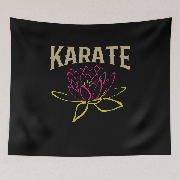 Item preview, Lotus Flower Karate Calligraphy Kanji Design for a Karate Instructor / Karate Beginner - For A Karate Lover designed and sold by TheKarateStore.