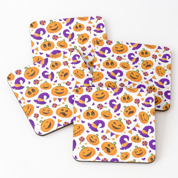 Item preview, halloween scary evil pumpkin funny pumpkin head seamless pattern designed and sold by ketkidesign.