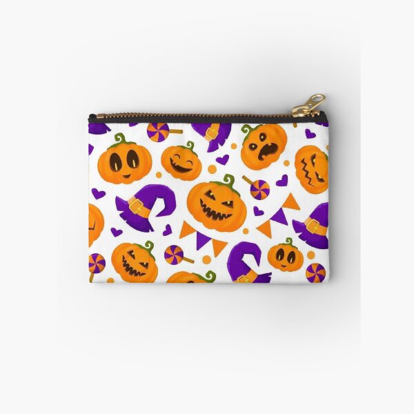 Item preview, halloween scary evil pumpkin funny pumpkin head seamless pattern designed and sold by ketkidesign.