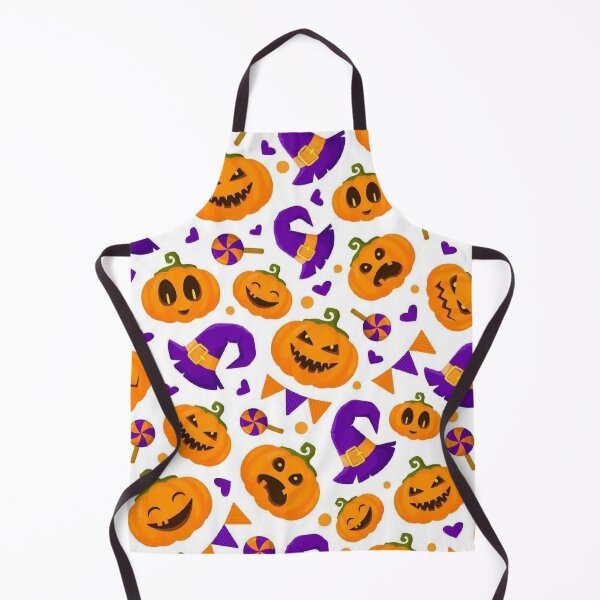 Item preview, halloween scary evil pumpkin funny pumpkin head seamless pattern designed and sold by ketkidesign.