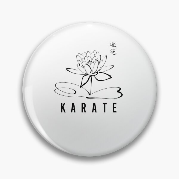 Item preview, Lotus Flower Karate Calligraphy Kanji Design for a Karate Instructor / Karate Beginner - For A Karate Lover designed and sold by TheKarateStore.