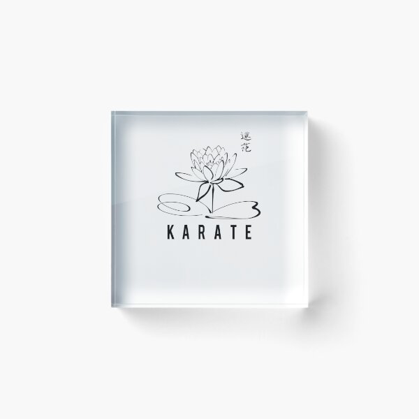 Item preview, Lotus Flower Karate Calligraphy Kanji Design for a Karate Instructor / Karate Beginner - For A Karate Lover designed and sold by TheKarateStore.