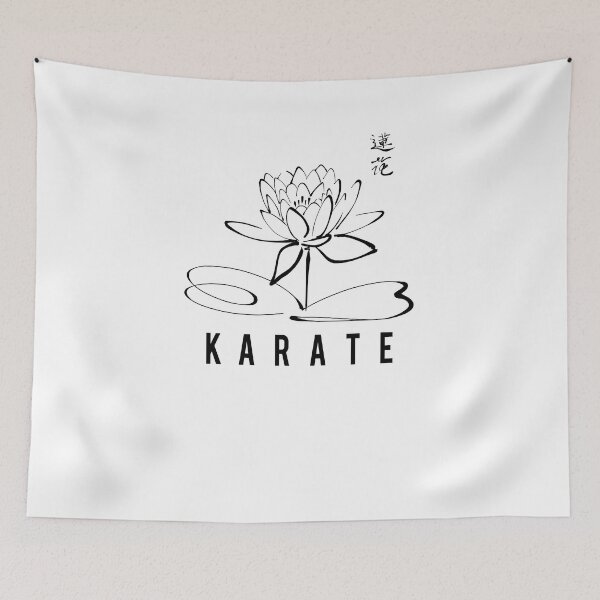 Item preview, Lotus Flower Karate Calligraphy Kanji Design for a Karate Instructor / Karate Beginner - For A Karate Lover designed and sold by TheKarateStore.