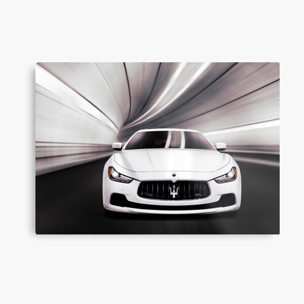 Maserati Ghibli S Q4 luxury car in a tunnel art photo print Metal Print
