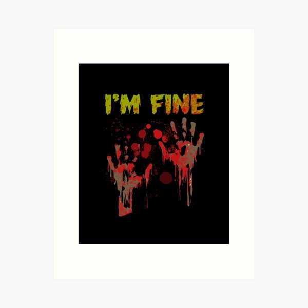 Item preview,  Zombie In Graveyard - Im Fine Bloody Hands designed and sold by ImagesDesigns.