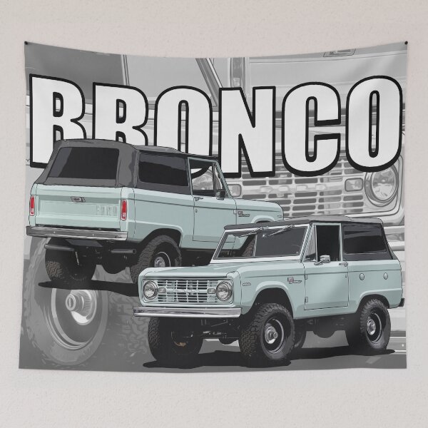 Item preview, Illustration Graphic Bronco 1969 original icon USA Artwork designed and sold by SketchNinja.