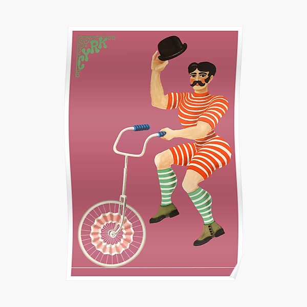 1970 Unicyclist With Bowler Hat Polish Circus Poster Poster
