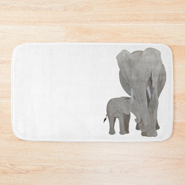 Item preview, Elephant and calf watercolour designed and sold by TheTopHatArts.