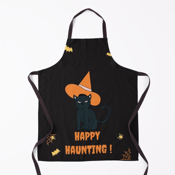 Item preview, Happy Haunting - Halloween Essentials - Spooky Black Cat- Halloween Gift designed and sold by NotUrAverageART.