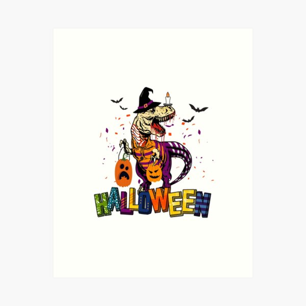 Item preview,   Zombie In Graveyard -  Zombie Dinosaur Halloween And Pumkins  designed and sold by ImagesDesigns.