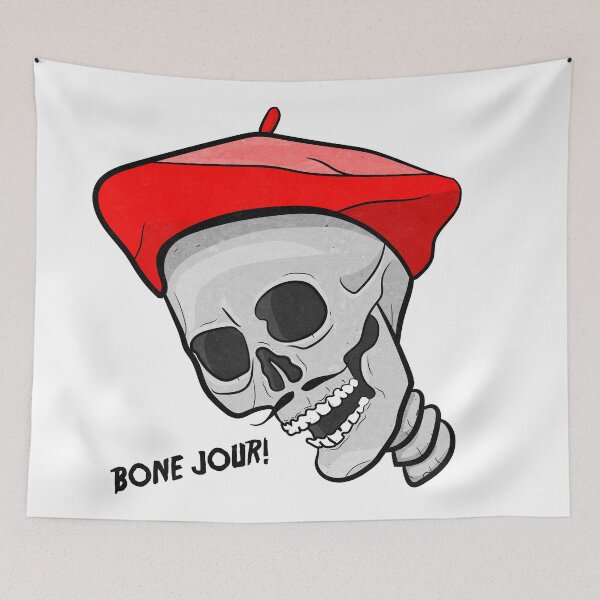 Item preview, Bone Jour! (textured) designed and sold by toolongdidntdraw.