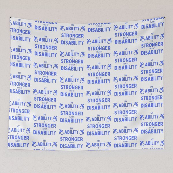 Item preview, My Ability is Stronger than my Disability T-shirt designed and sold by Nerdygirlteez.