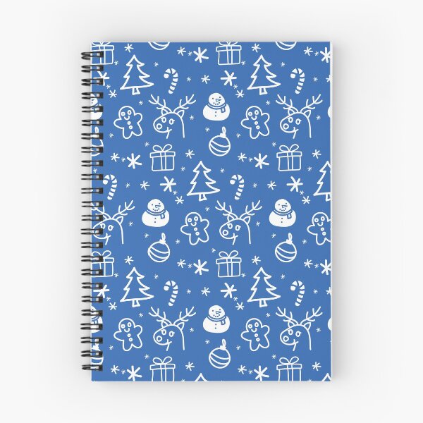 Item preview, Festive Winter Holiday Christmas Pattern - Blue designed and sold by Bountiful Bean.