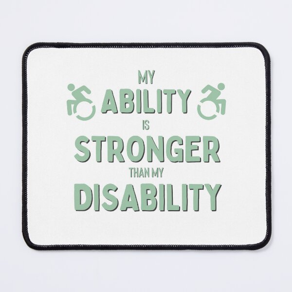 Item preview, My Ability is Stronger than my Disability T-shirt designed and sold by Nerdygirlteez.