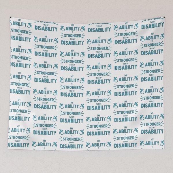 Item preview, My Ability is Stronger than my Disability T-shirt designed and sold by Nerdygirlteez.