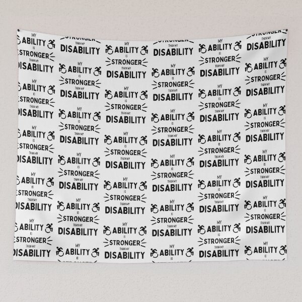 Item preview, My Ability is Stronger than my Disability T-shirt designed and sold by Nerdygirlteez.