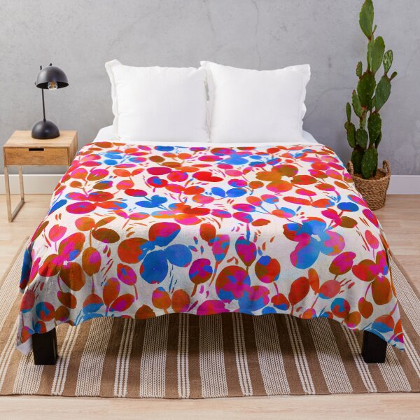 Item preview, pink blue bold florals designed and sold by youdesignme.