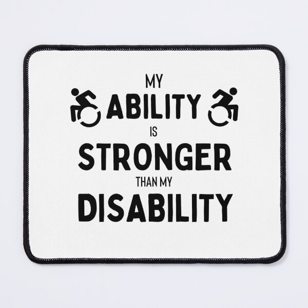 Item preview, My Ability is Stronger than my Disability T-shirt designed and sold by Nerdygirlteez.