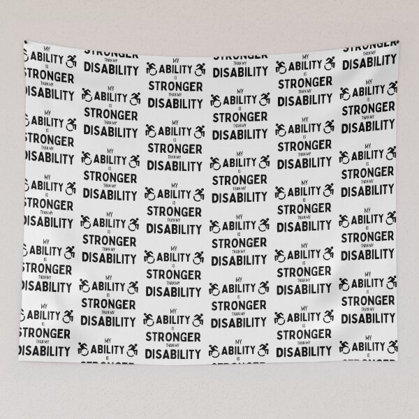 Item preview, My Ability is Stronger than my Disability T-shirt designed and sold by Nerdygirlteez.