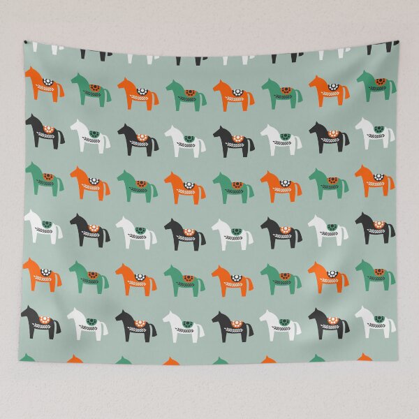 Item preview, Dala horse pattern designed and sold by LaBelleMaison.