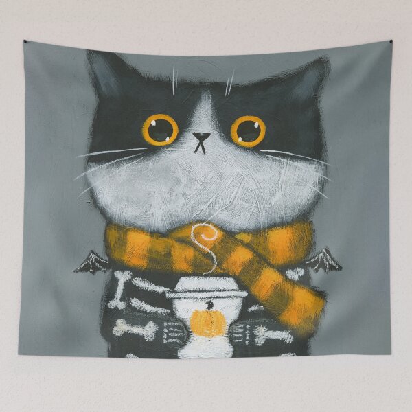 Item preview, PSL Skellie Bat Cat designed and sold by KilkennyCat Art.