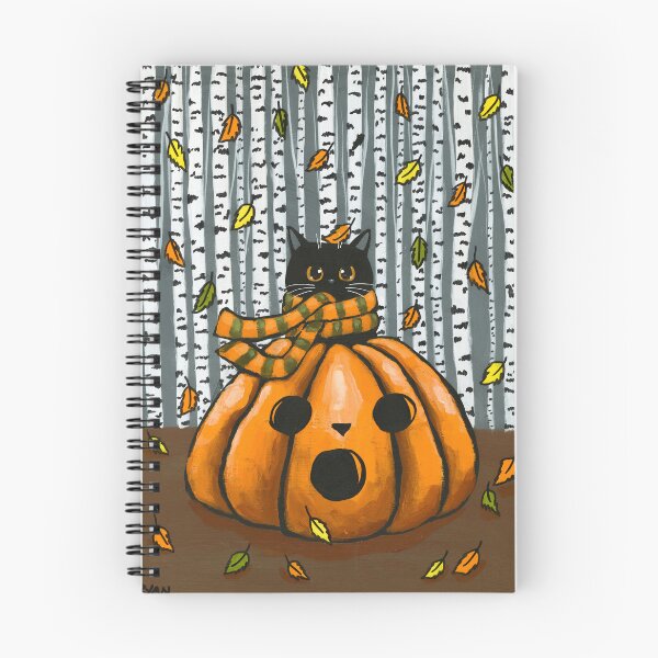 Item preview, Autumn Pumpkin Black Cat designed and sold by KilkennyCat Art.